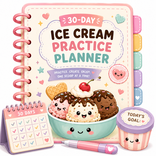 30-Day Ice Cream Practice Planner